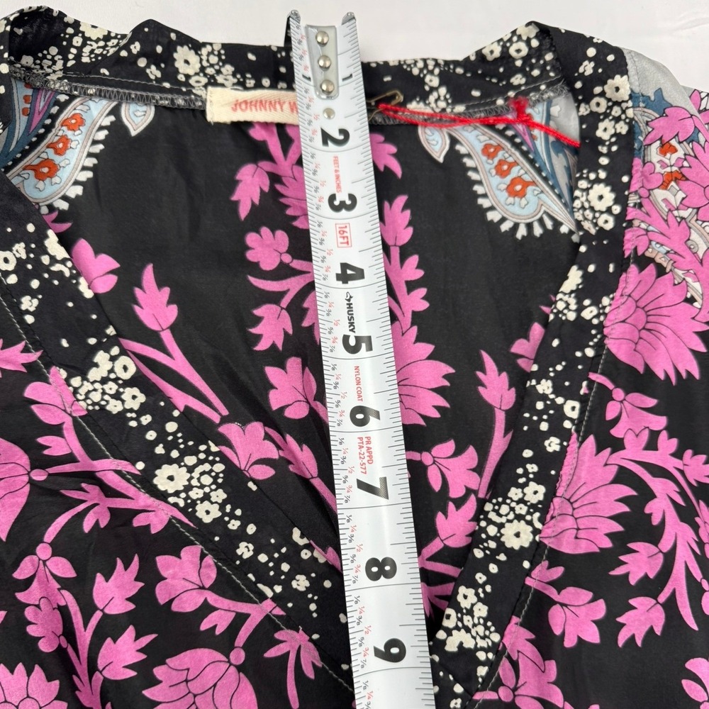 JOHNNY WAS OCARINA Tunic Boho Floral 100% Silk Sz‎ Medium ($178 MSRP) - Picture 11 of 12
